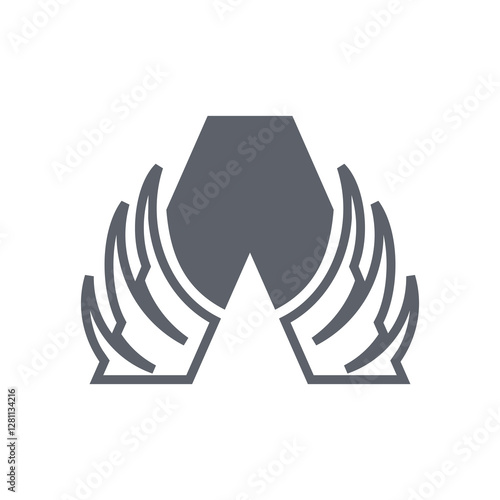 Modern Minimalist  Letter A Wing Logo Design