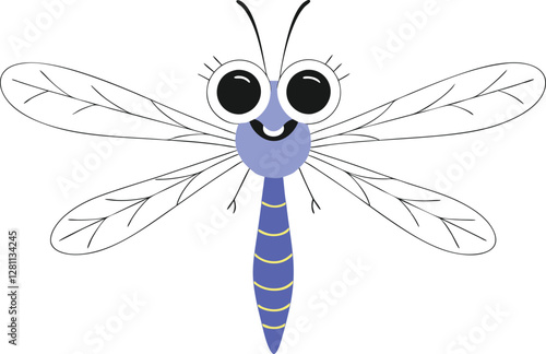 dragonfly cartoon vector illustration