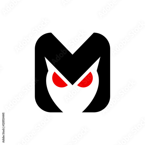 Letter M combined with Owl modern logo design