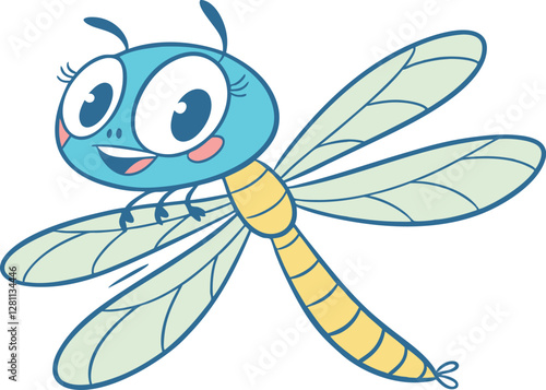 dragonfly cartoon vector illustration