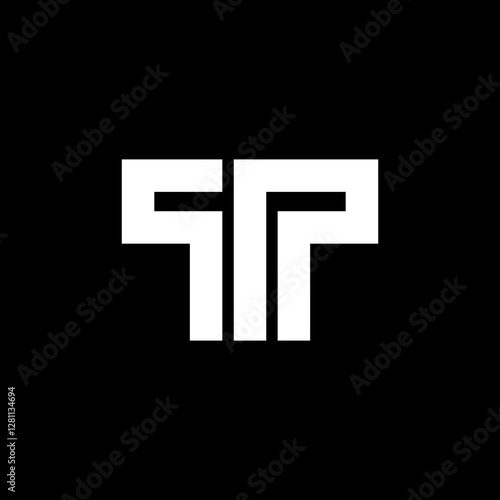Modern TP Monogram Logo Design with a Bold, Minimalist, and Geometric Style for Branding, Fashion, and Digital Identity in a Timeless and Professional Look