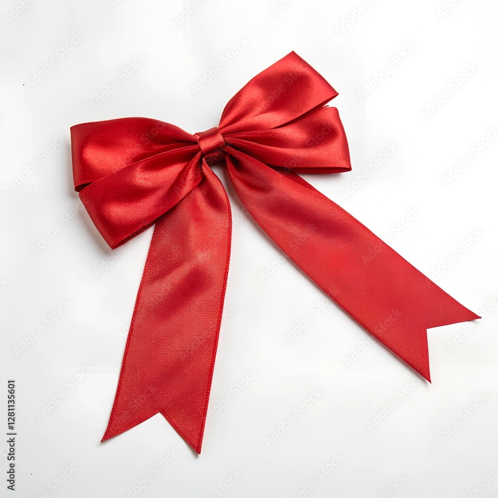 Elegant Red Ribbon Bow Isolated on White Background or Transparent Background
Elegant Red Ribbon Bow Isolated on White Background or Transparent Background