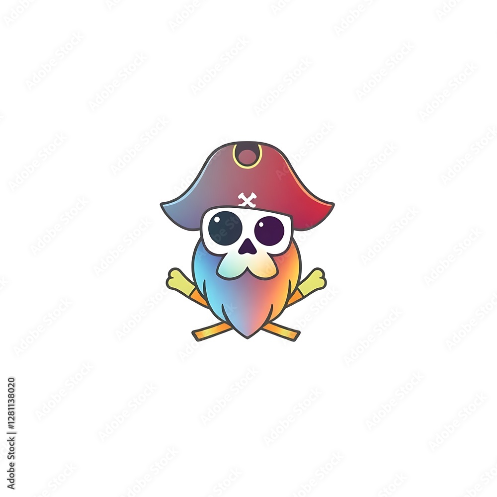 Bold Pirate Logo on White Background for Branding and Merchandise Bold Pirate Logo on White Background for Branding and Merchandise