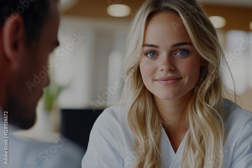 Wallpaper Mural In a high-tech laboratory, a scientist-doctor conducts pioneering research Torontodigital.ca