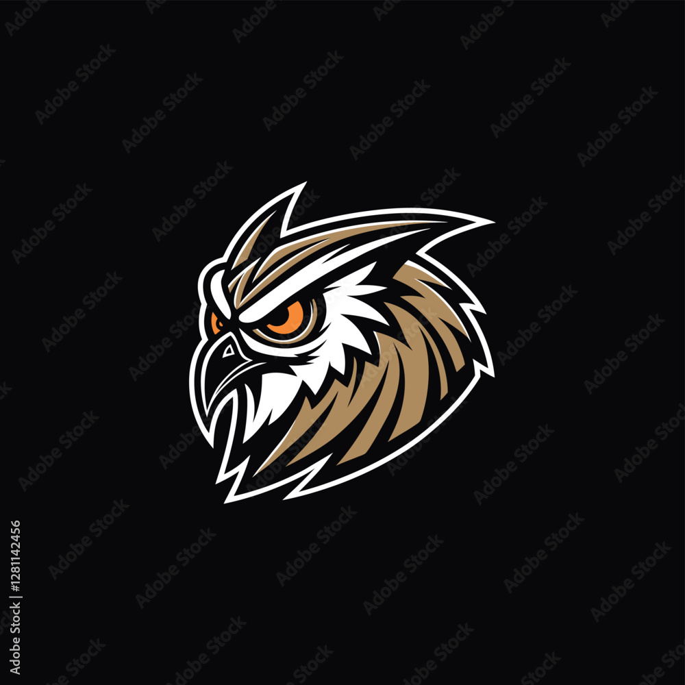Fototapeta premium Aggressive Owl Mascot Logo – Sports & Gaming Emblem