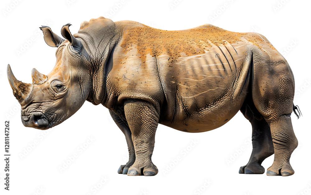 Obraz premium Majestic African White Rhinoceros Wildlife Photography for Conservation Projects
