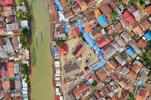 Boat Racing in Meuang Nan Luang Prabang Laos photo