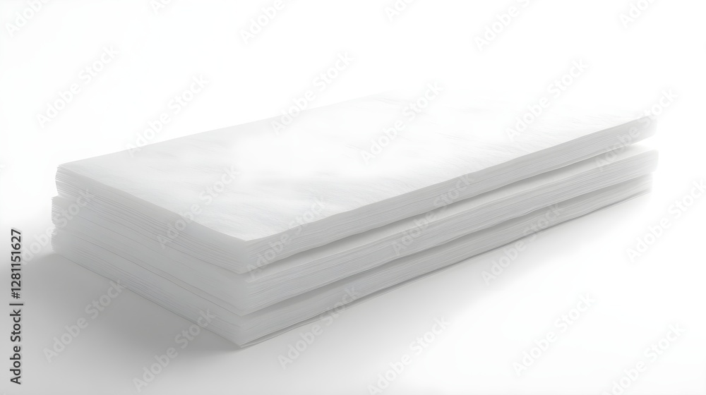 White Blank Sheets of Paper Isolated on White Background for Drawing White Blank Sheets of Paper Isolated on White Background for Drawing