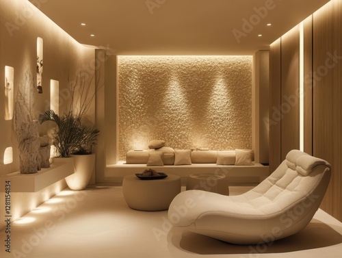 A modern and inviting interior with a lounge chair