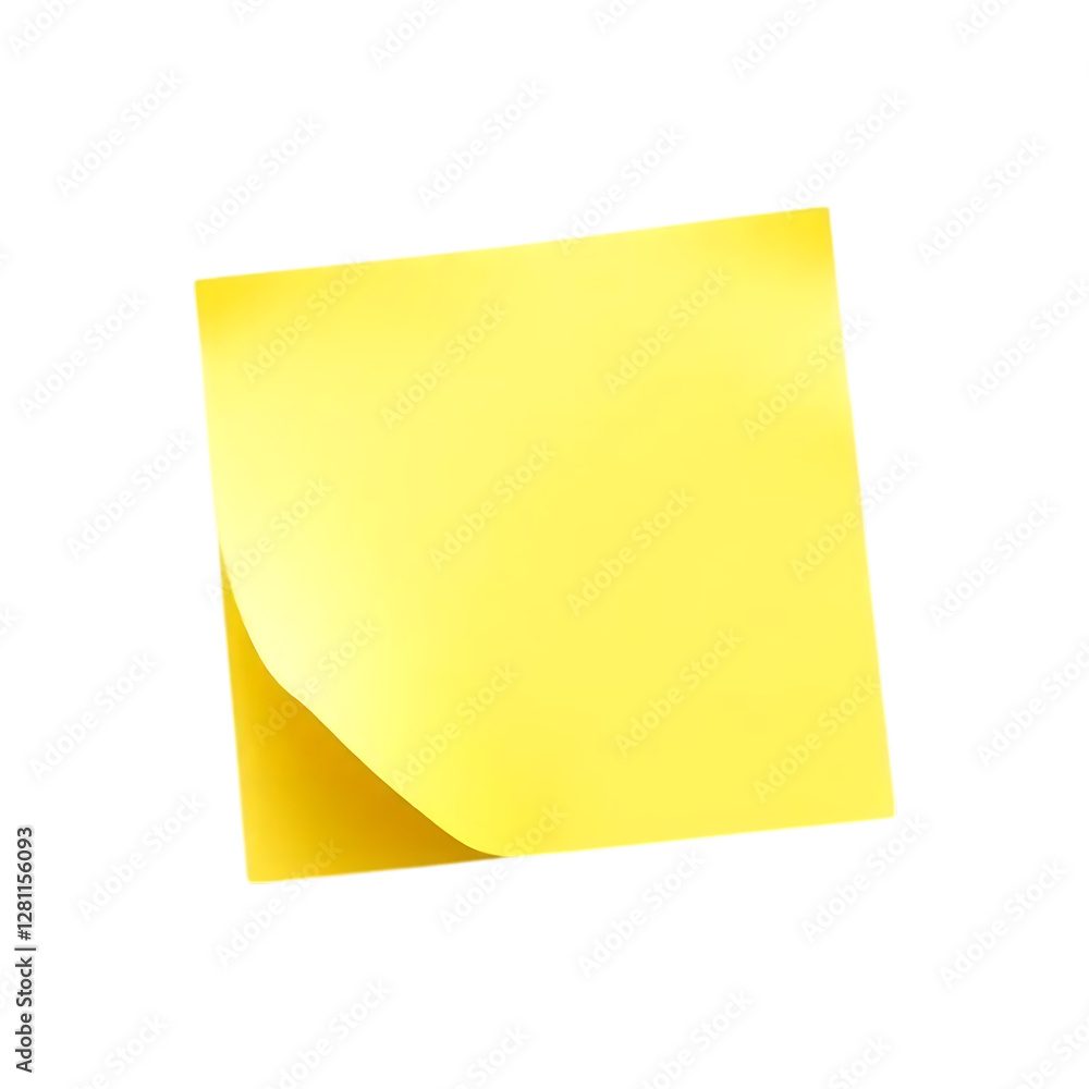 yellow sticky note isolated on transparent background yellow sticky note isolated on transparent background