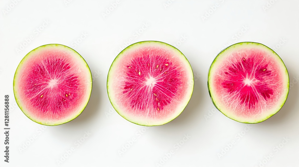 Hyper-Realistic Photography of Cut Chestnut and Radish on White Background Hyper-Realistic Photography of Cut Chestnut and Radish on White Background