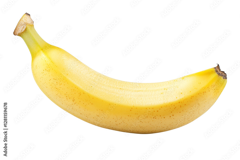 Fresh Yellow Banana Isolated on a White Background with Natural Details Fresh Yellow Banana Isolated on a White Background with Natural Details