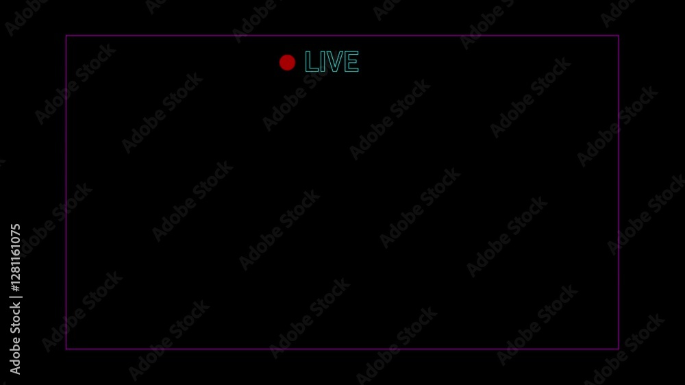 live streaming icon animation broadcast sign symbol on black background live streaming icon animation broadcast sign symbol on black background
