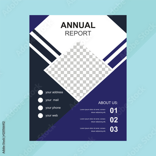 Business yearly data cover page flyer a printable document