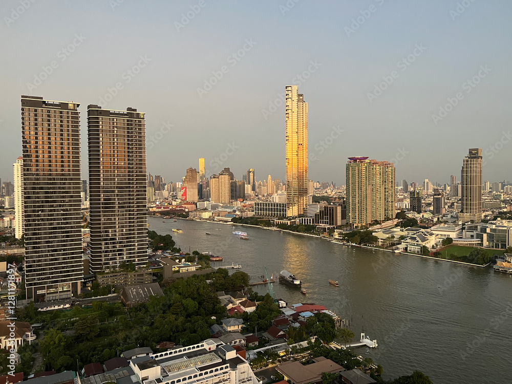 The chao phraya river in Bangkok