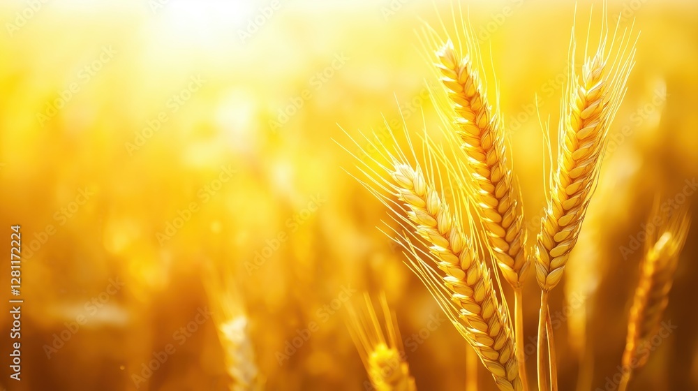 A serene golden wheat field basking in sunlight, showcasing ripening grains swaying gently in the breeze. A serene golden wheat field basking in sunlight, showcasing ripening grains swaying gently in the breeze.