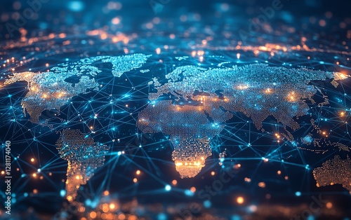 Global enterprise navigating complex international risks, datadriven risk models, interconnected countries and business strategies, realtime decisionmaking process photo