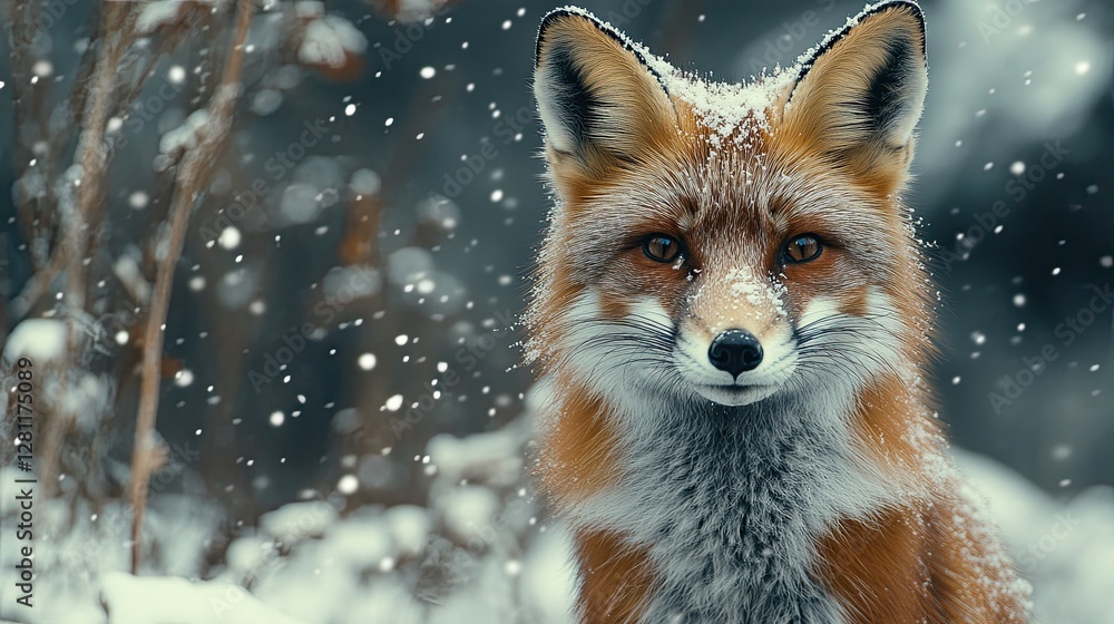 Charming Fox Portrait Captured in Its Natural Habitat for a Peaceful Wildlife Image Charming Fox Portrait Captured in Its Natural Habitat for a Peaceful Wildlife Image