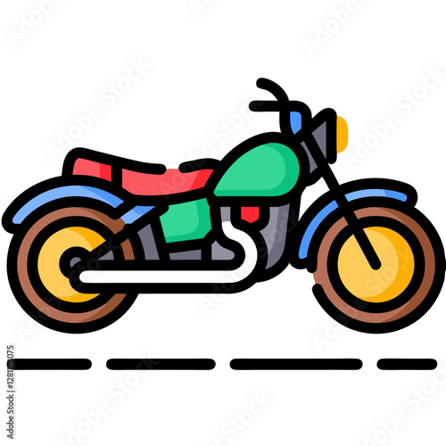 vector illustration of a bicycle motocycle