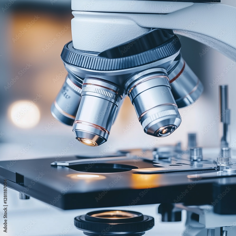 Microscope on a white background Microscope on a white background