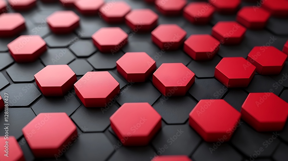 Abstract red hexagon pattern background Abstract red hexagon pattern background