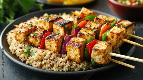 vegan athlete meals plant-based protein superfoods Grilled vegetable skewers with quinoa