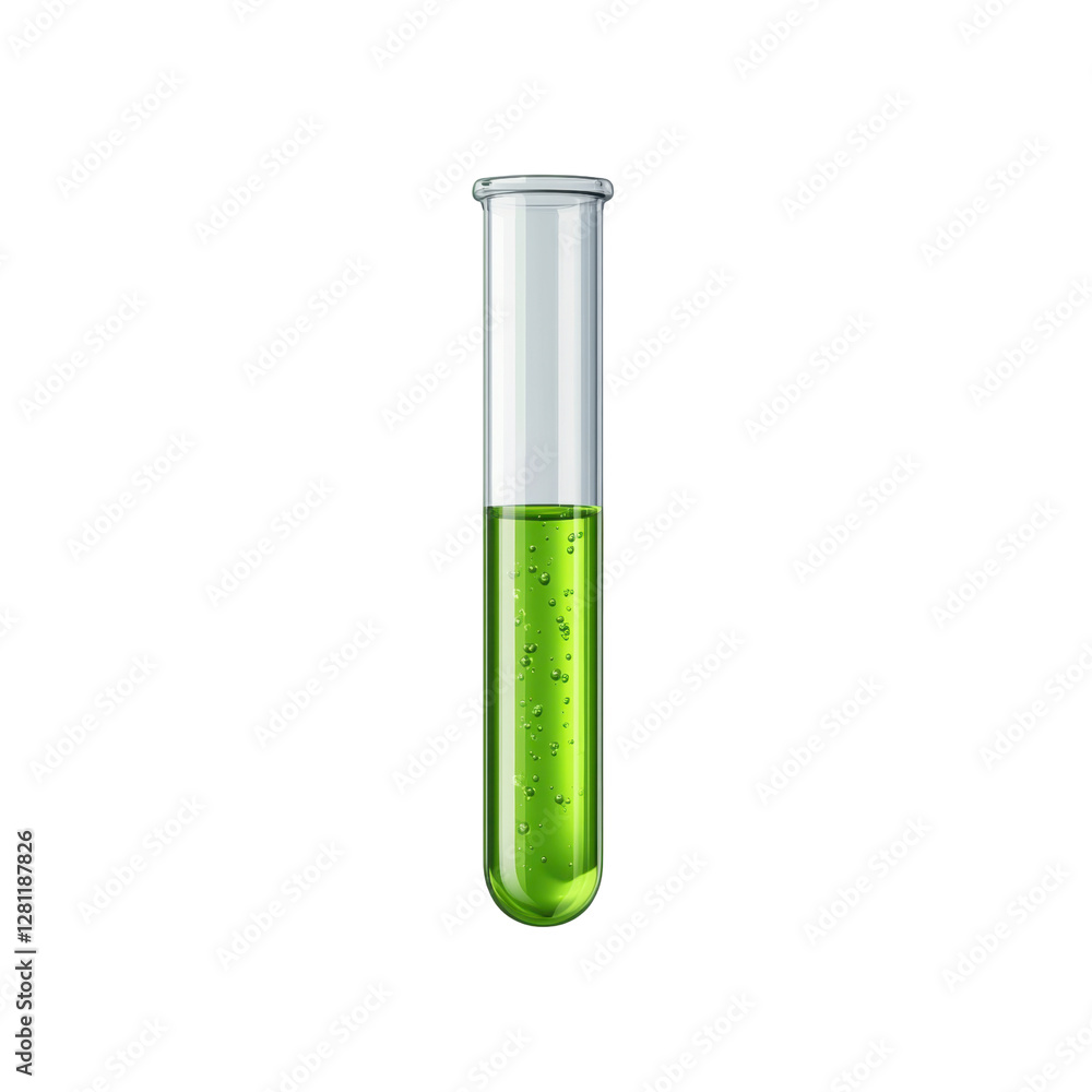 Close up of test tube filled with bright green liquid, isolated on transparent background. Ideal for science or laboratory projects, png Close up of test tube filled with bright green liquid, isolated on transparent background. Ideal for science or laboratory projects, png