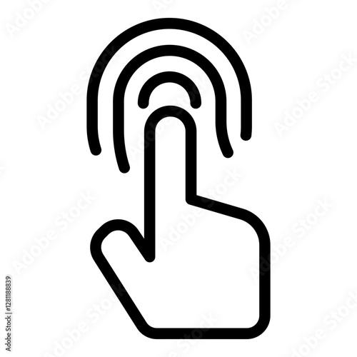 Fingerprint icon. Vector line icon