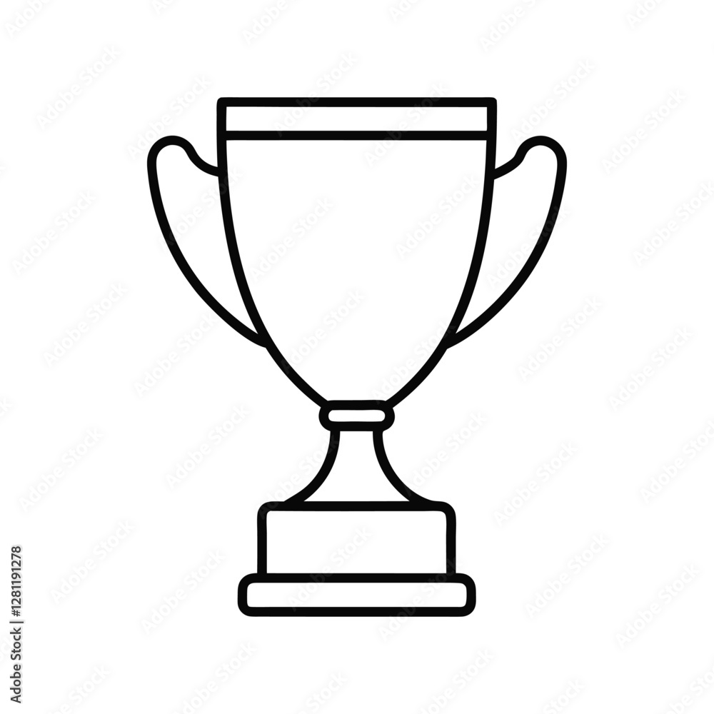 Trophy cup icon in line art style. Victory cup vector. Prize, Winner symbol Trophy cup icon in line art style. Victory cup vector. Prize, Winner symbol