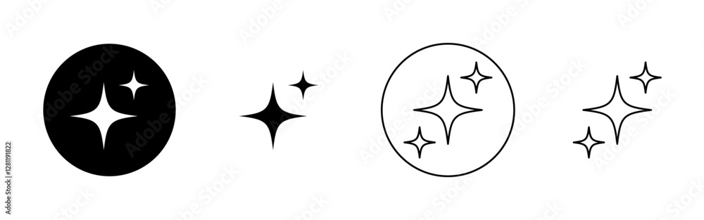 Vector illustration of Stars icon set isolated on transparent background Vector illustration of Stars icon set isolated on transparent background