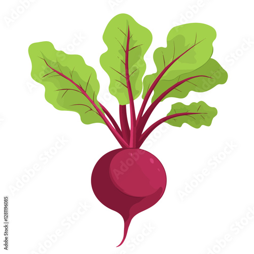 2D flat vector illustration Beetroot icon isolated on a white background.

