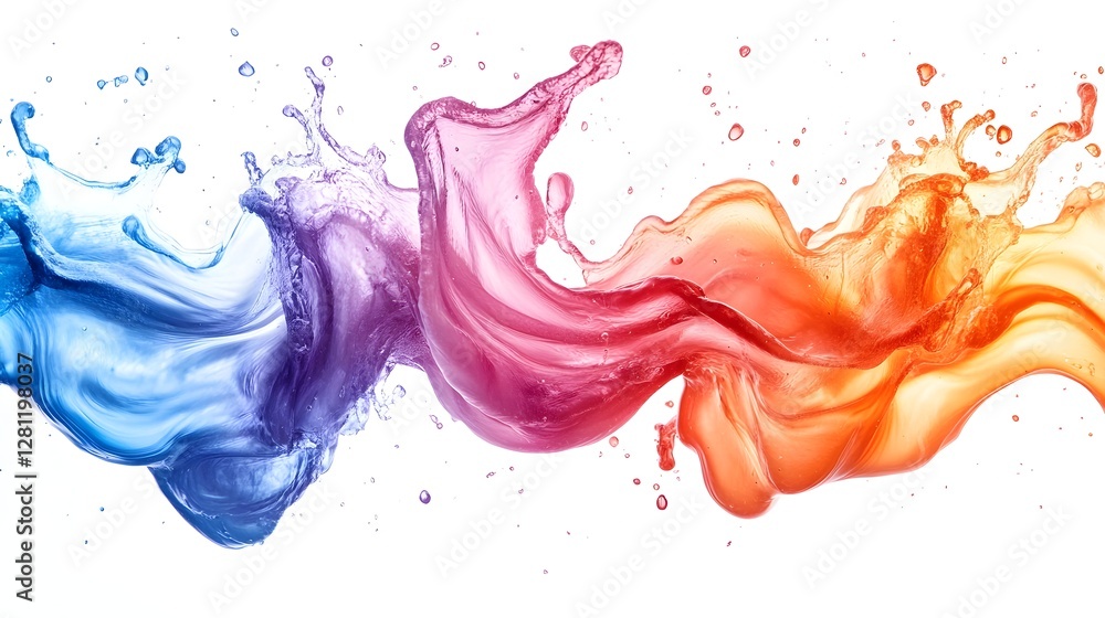 Captivating Colorful Liquid Splash Abstract Art Motion Design Concept Vibrant dynamic and visually striking image of multicolored paint or liquid in motion Captivating Colorful Liquid Splash Abstract Art Motion Design Concept Vibrant dynamic and visually striking image of multicolored paint or liquid in motion