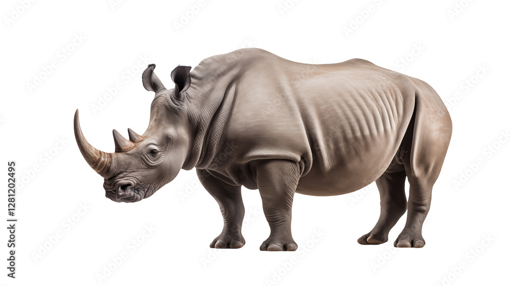 Fototapeta premium Majestic White Rhinoceros Wildlife Photography for Conservation and Nature Documentaries