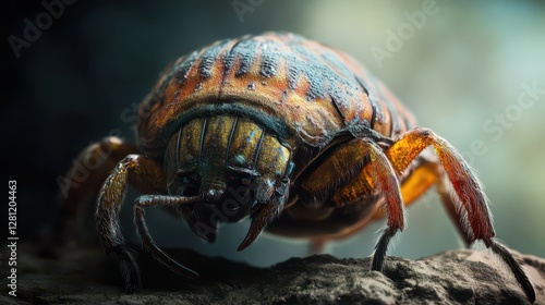 Colorful close up of a vibrant crab in nature