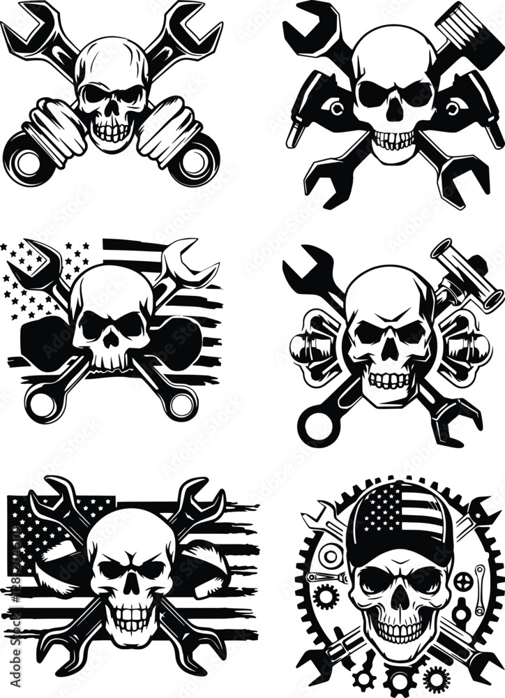 Fototapeta premium Skulls SVG Bundle, Skeleton svg Bundle