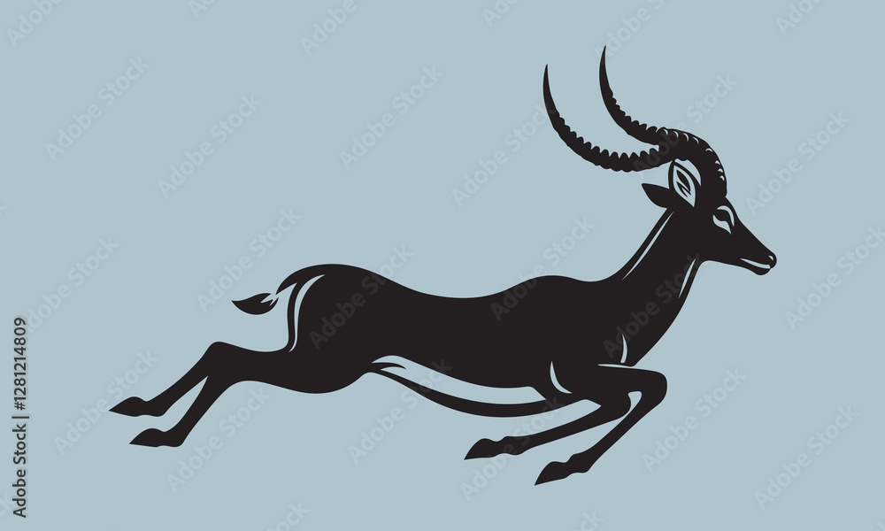 Obraz premium deer silhouette vector