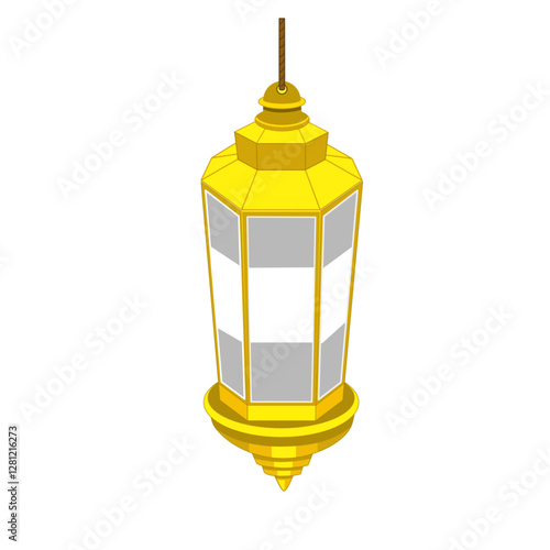 yellow oil lamp muslim lantern