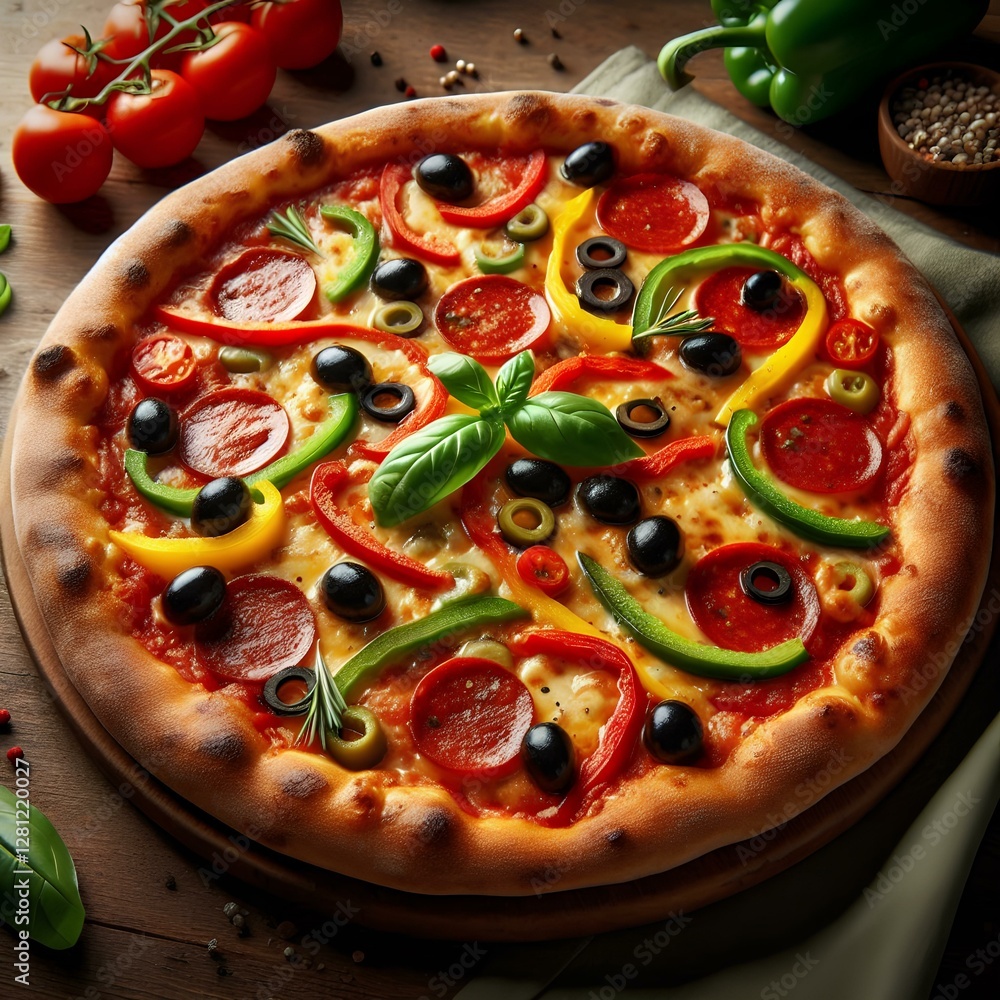 pizza with salami pizza with salami
