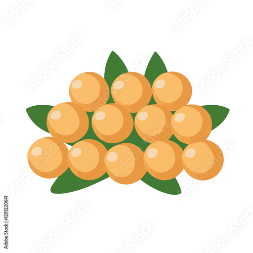 2D flat vector illustration Chickpeas icon isolated on a white background.

