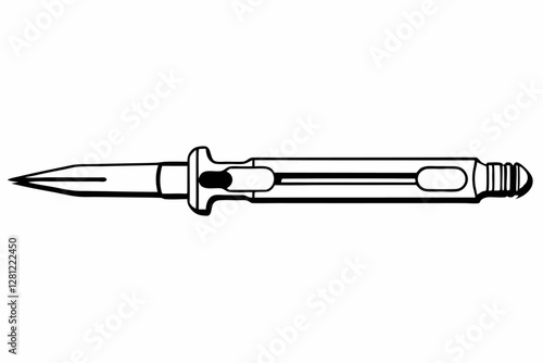 vector illustration of a knife