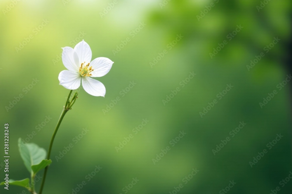 A solitary white blossom, delicately poised against a softly blurred green backdrop, evokes a sense of serene natural beauty and tranquility. A solitary white blossom, delicately poised against a softly blurred green backdrop, evokes a sense of serene natural beauty and tranquility.