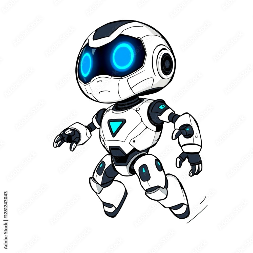 blue screen robot cyborg blue screen robot cyborg