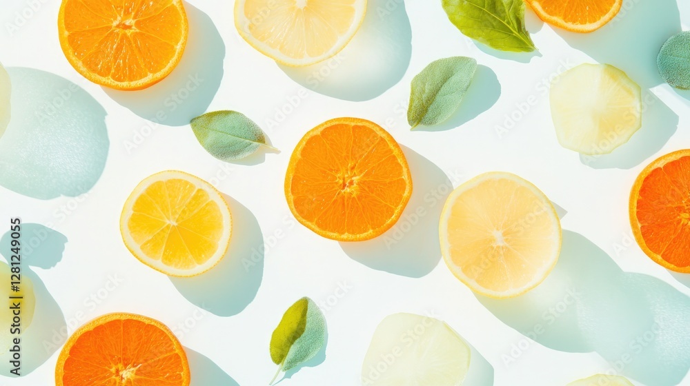 close-up of fresh colorful fruits and vegetables arranged in vibrant pattern on pristine white surface close-up of fresh colorful fruits and vegetables arranged in vibrant pattern on pristine white surface