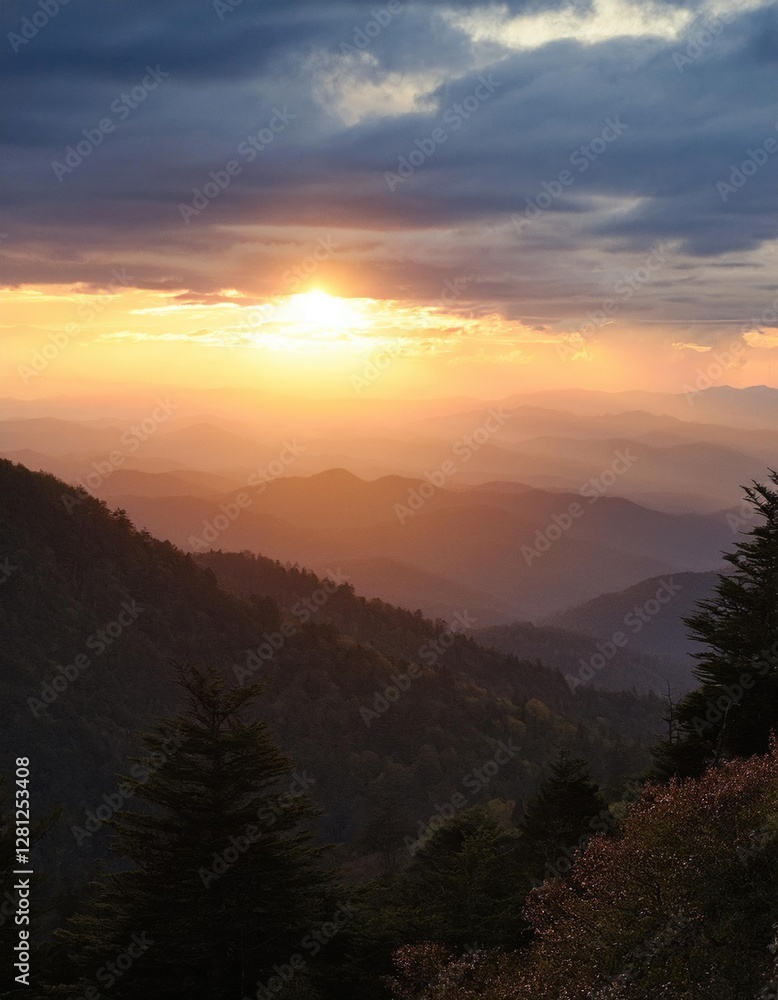 Smoky mountain sunset Smoky mountain sunset