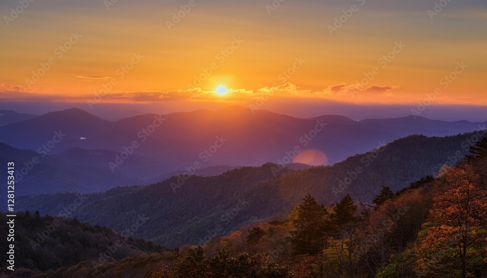 Smoky mountain sunset  