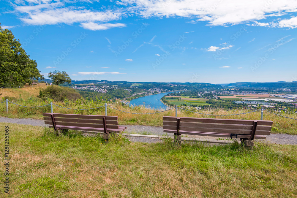 Erpeler Ley near Remagen with a view of Linz am Rhein