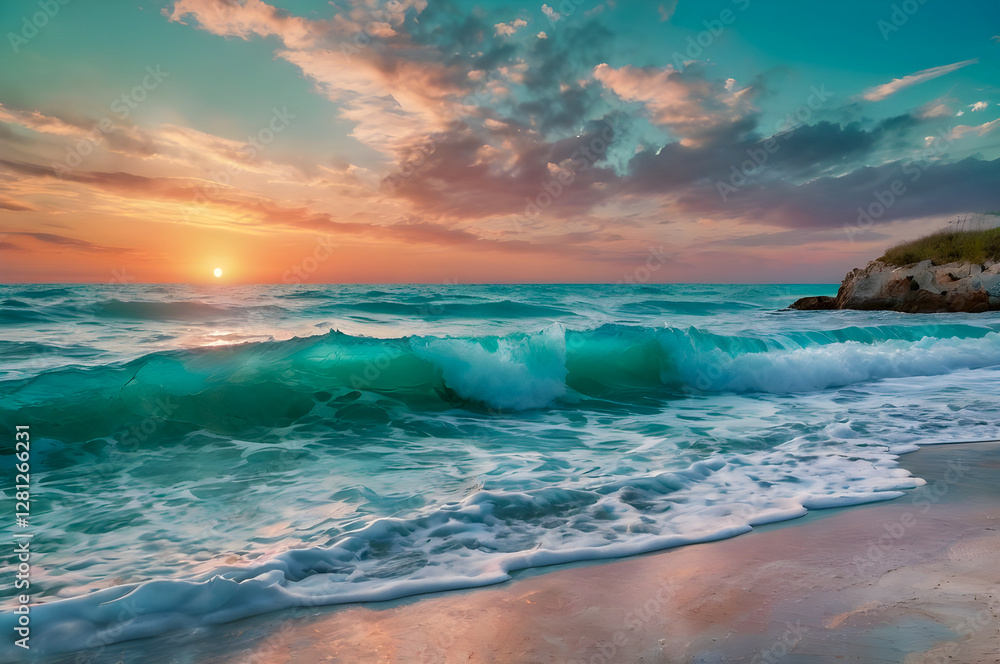 Obraz premium waves on the beach