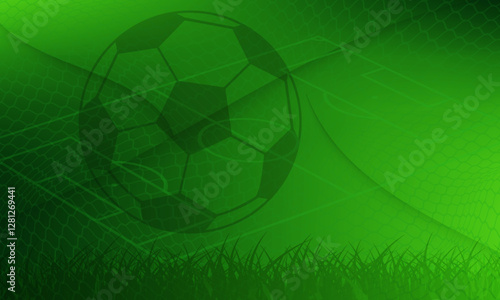 Modern background with soccer football ball.