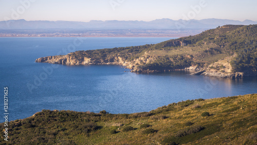 Wallpaper Mural Coastal Serenity at Punta Falconera in Cala Montjoi During Golden Hour Light, Roses, Catalonia Torontodigital.ca