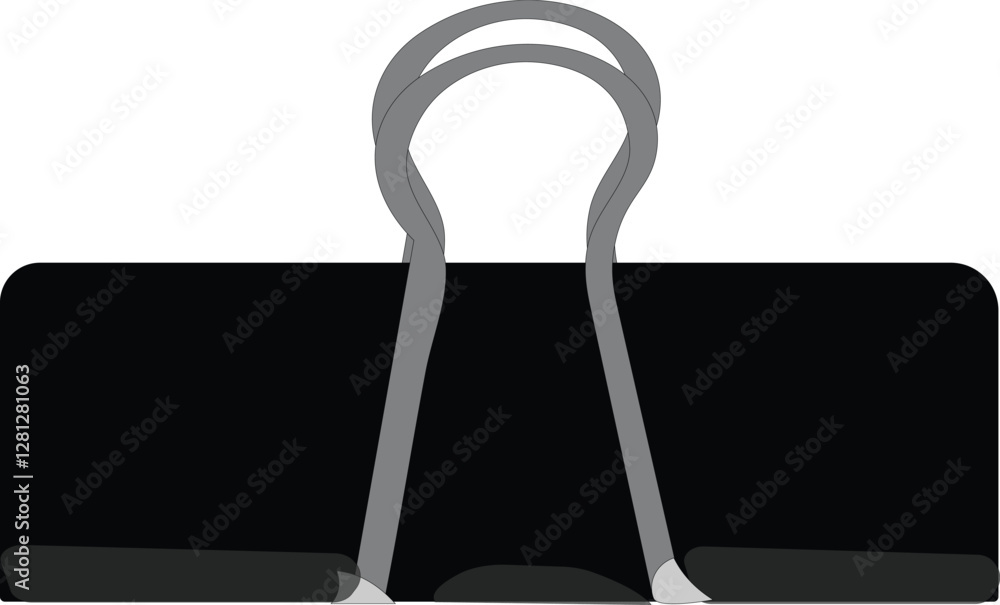 Binder paper clip silhouette vector style with white background.. Binder paper clip silhouette vector style with white background..
